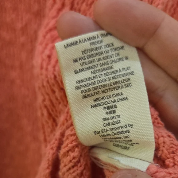 Free People West Coast V Neck Pink Sweater, Comfy Vibes, Statement, M - Picture 7 of 8